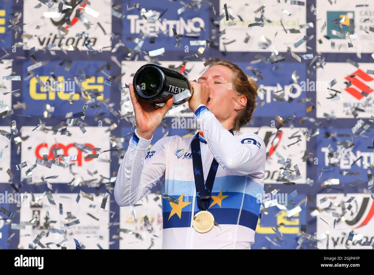 Trento, Trient, Italien, 11. September 2021, Ellen VAN DIJK (NED) während der UEC Road European Championships - Elite Women Road Race - Street Cycling Stockfoto
