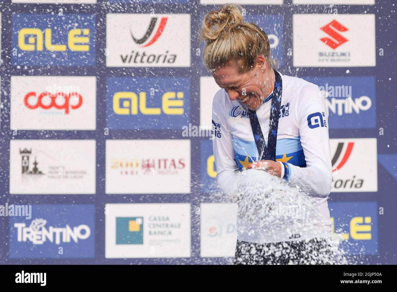 Trento, Trient, Italien, 11. September 2021, Ellen VAN DIJK (NED) während der UEC Road European Championships - Elite Women Road Race - Street Cycling Stockfoto