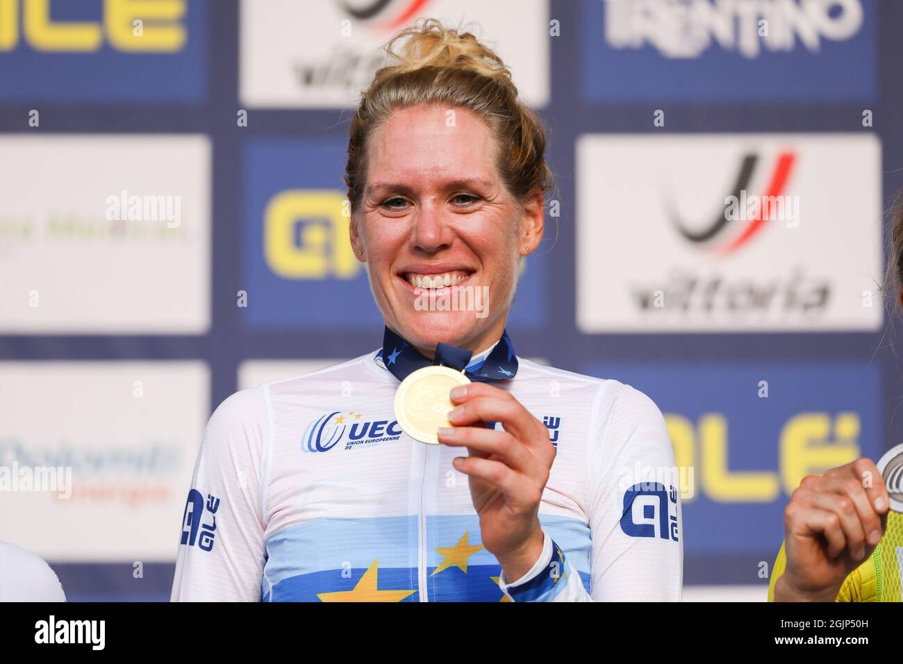 Trento, Trient, Italien, 11. September 2021, Ellen VAN DIJK (NED) während der UEC Road European Championships - Elite Women Road Race - Street Cycling Stockfoto