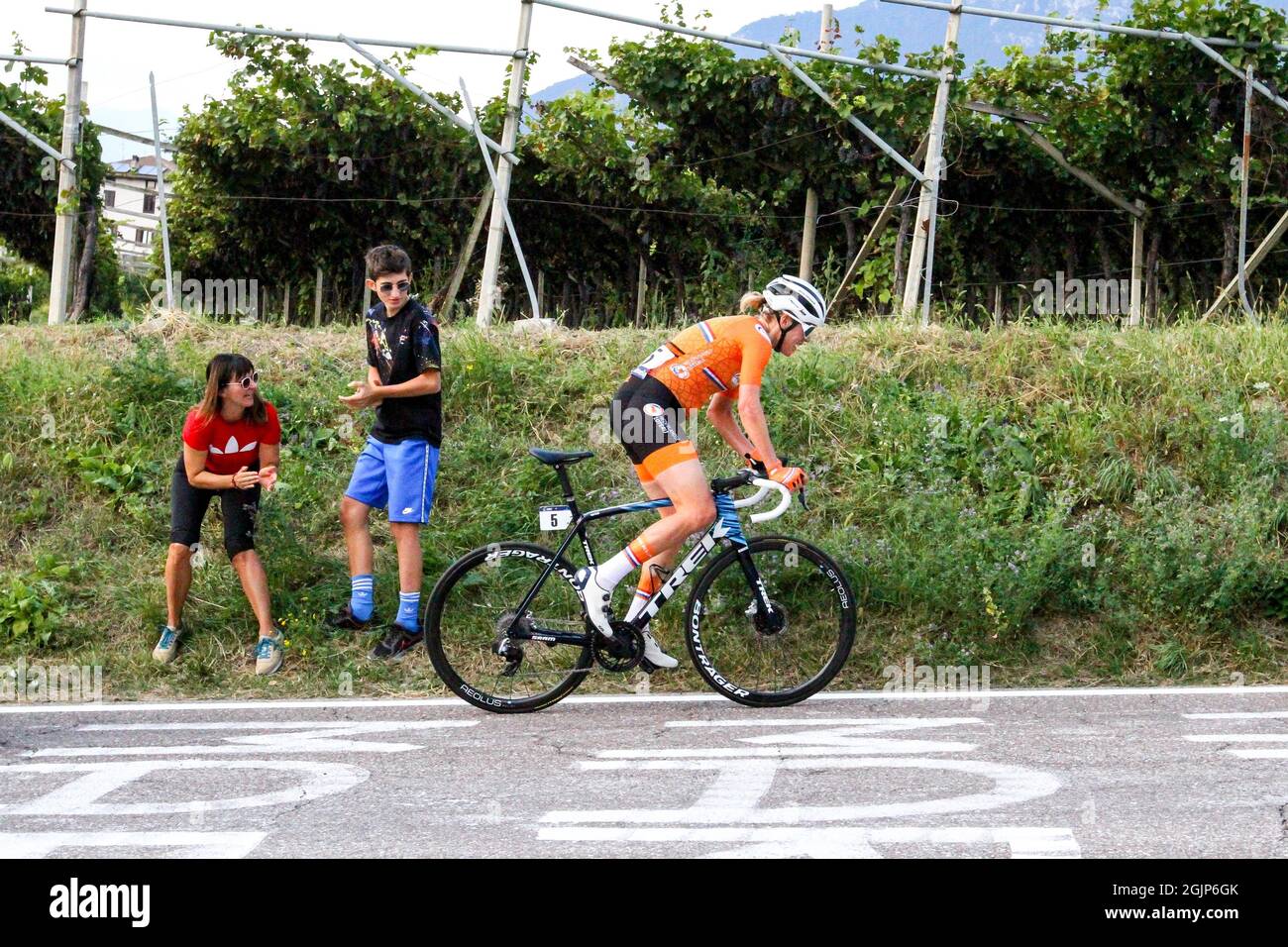 Trento, Trient, Italien, 11. September 2021, Ellen VAN DIJK (NED) während der UEC Road European Championships - Elite Women Road Race - Street Cycling Stockfoto