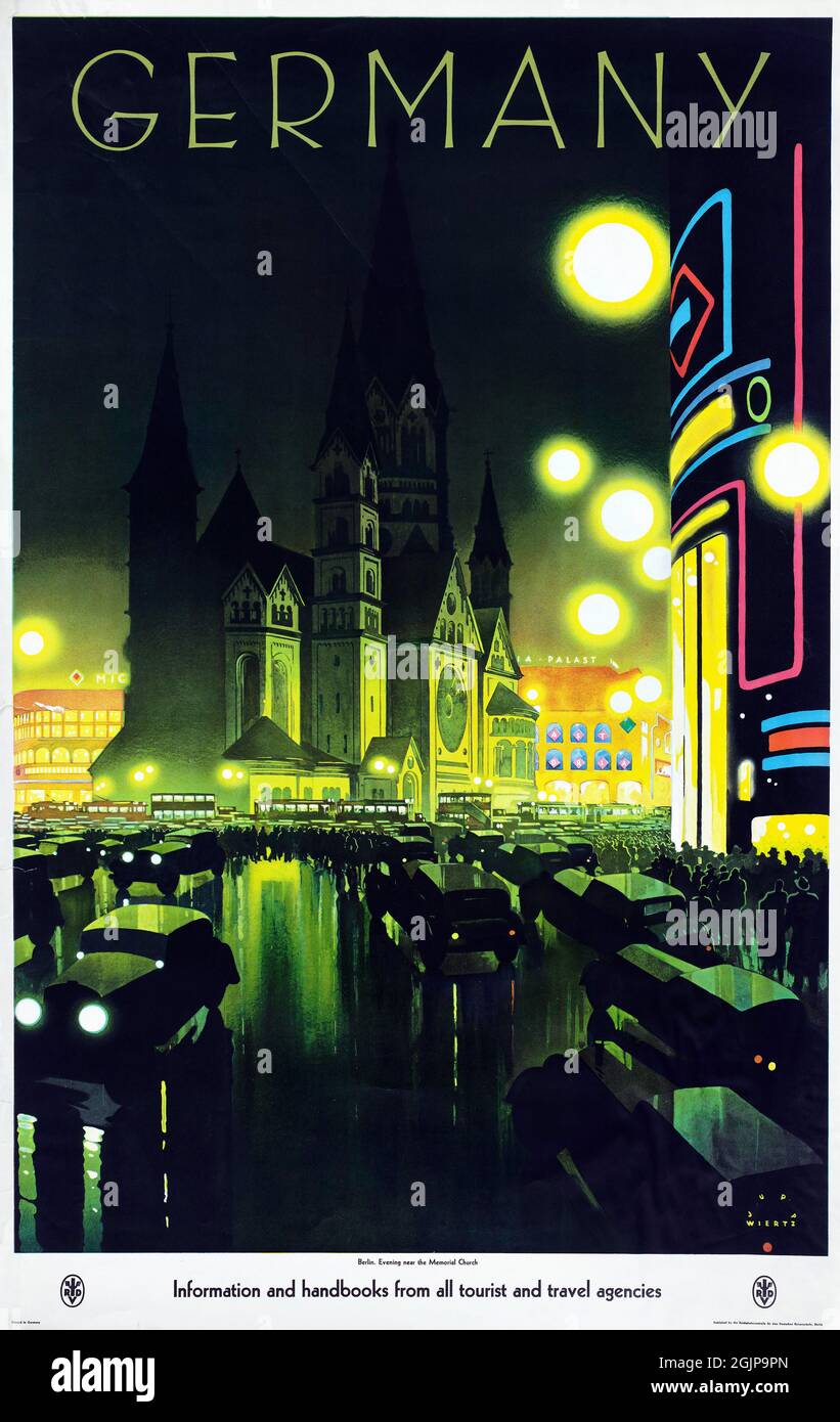 Vintage-Reisesoster. Deutschland Stockfoto