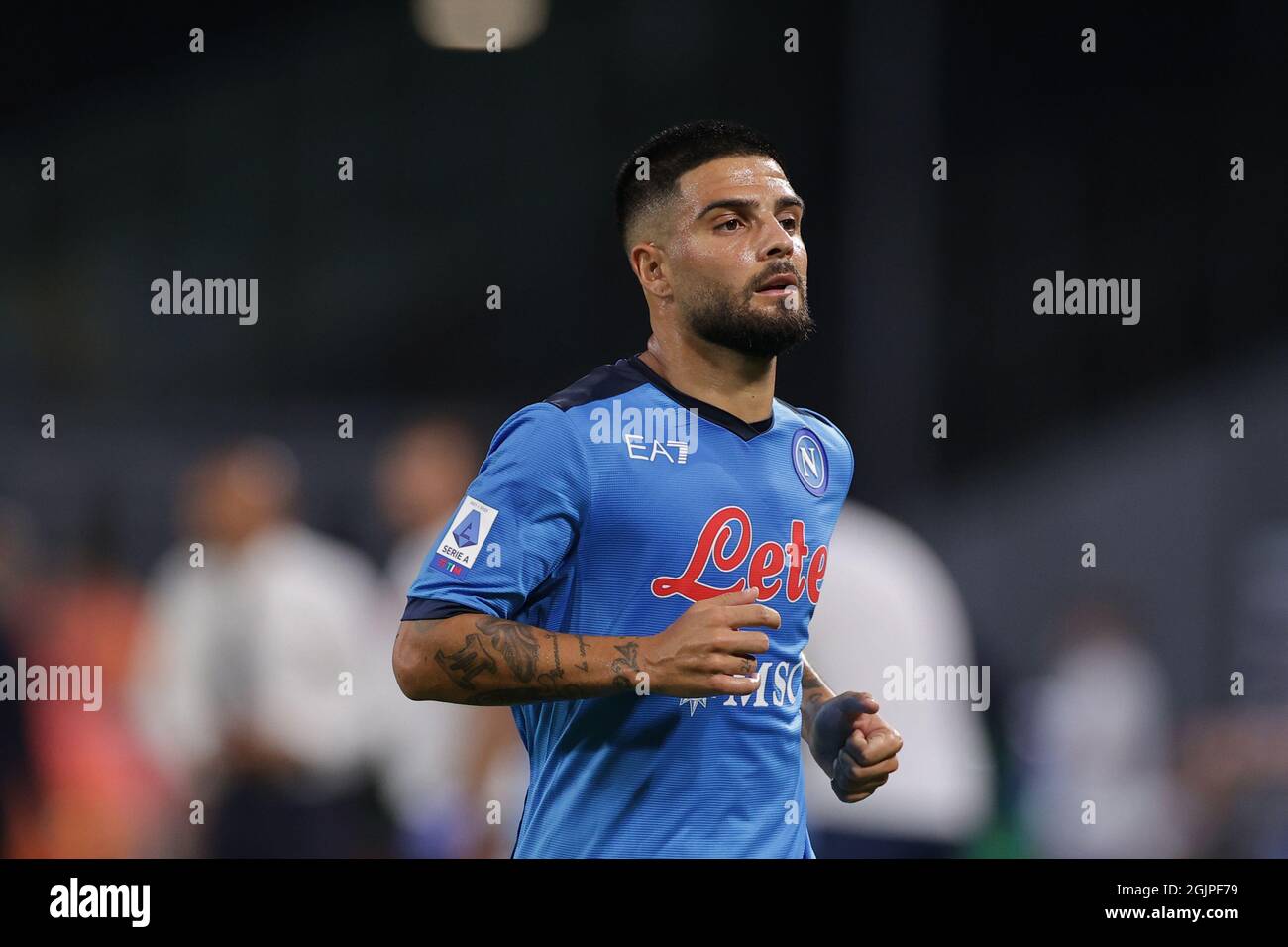 Napoli, Italien. September 2021. Lorenzo Insigne vom SSC Napoli während des Fußballspiels der Serie A 2021/2022 zwischen dem SSC Napoli und dem FC Juventus im Stadion Diego Armando Maradona in Napoli (Italien), 11. September 2021. Foto Cesare Purini/Insidefoto Kredit: Insidefoto srl/Alamy Live News Stockfoto