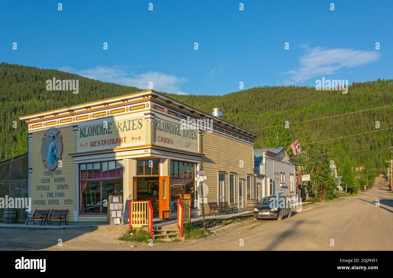 Kanada, Yukon Territory, Dawson City, Klondike Kates Restaurant Stockfoto