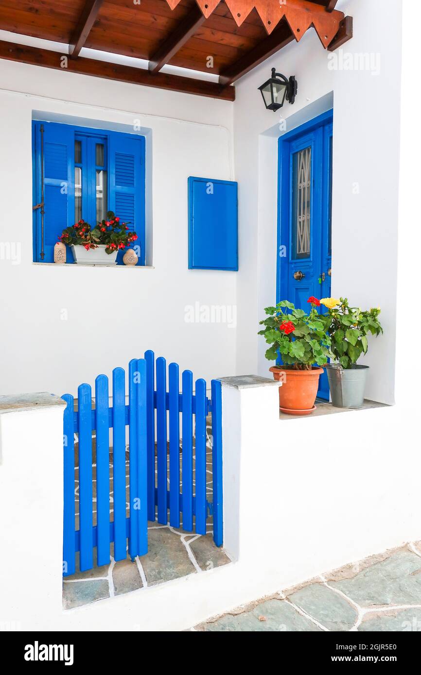 Typisches Haus in Chora, Folegandros Stockfoto