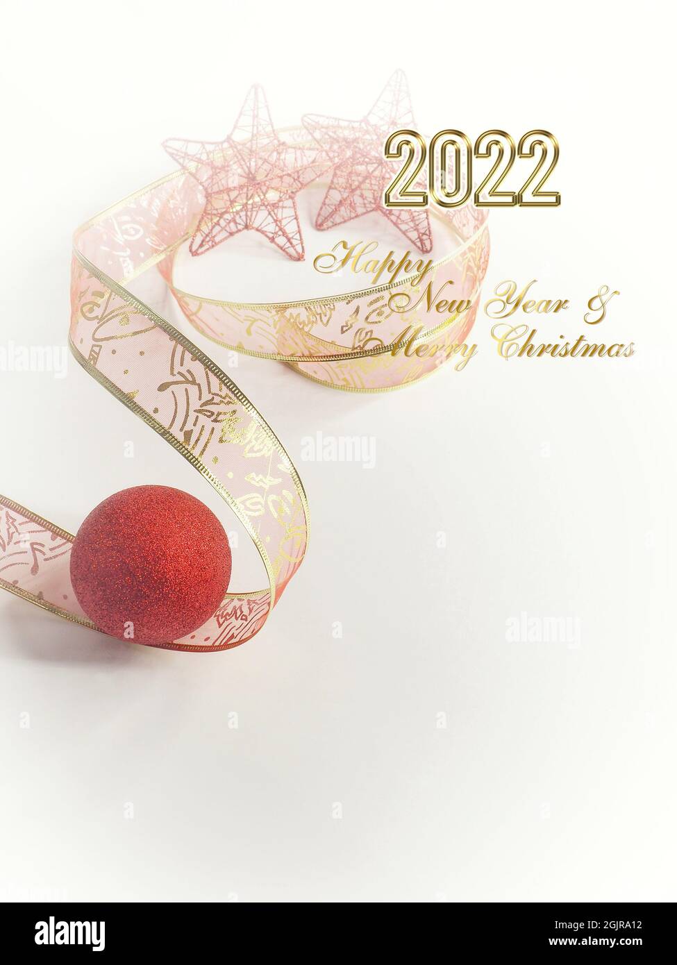 Frohe Weihnachten Und Ein Gluckliches Neues Jahr 2022 Grusskarte Stockfotografie Alamy