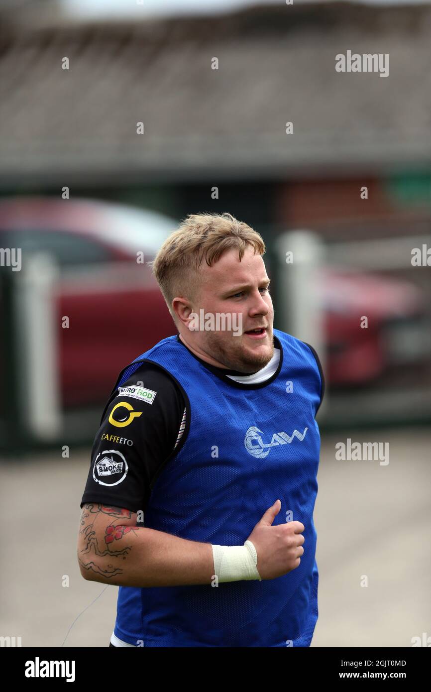 Carmarthen Quins / Cardiff RFC Stockfoto