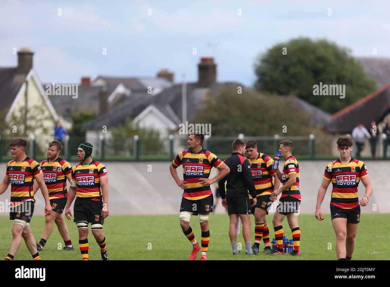 Carmarthen Quins / Cardiff RFC Stockfoto