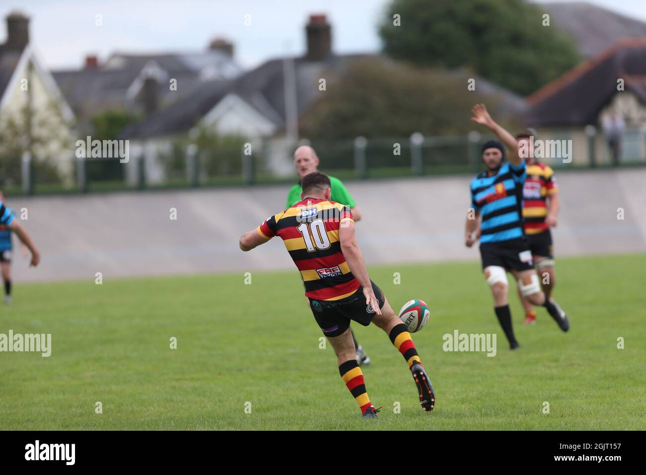 Carmarthen Quins / Cardiff RFC Stockfoto