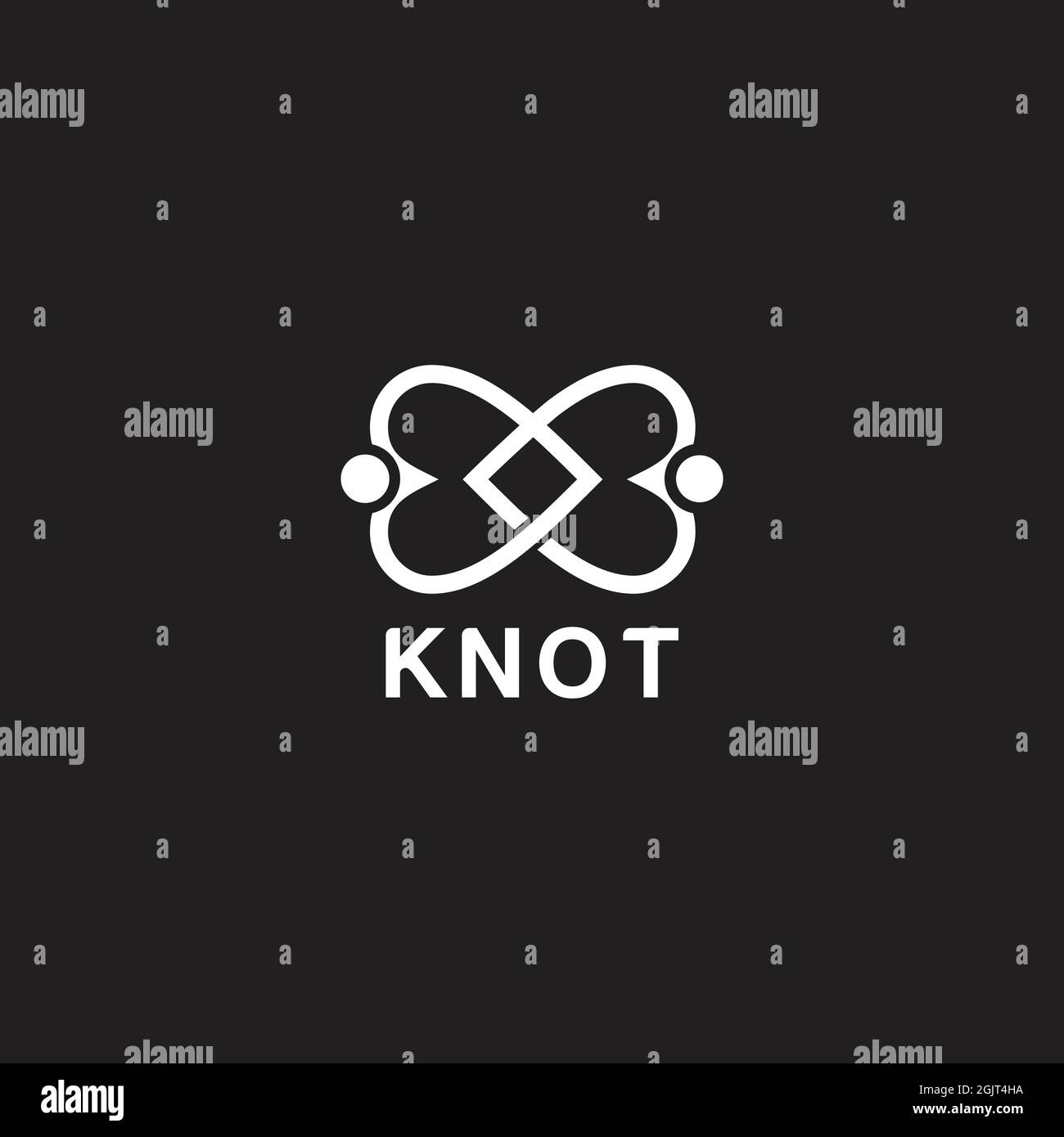 Knoten Liebe Symbol Logo Design Inspiration Vektor Vorlage Stock