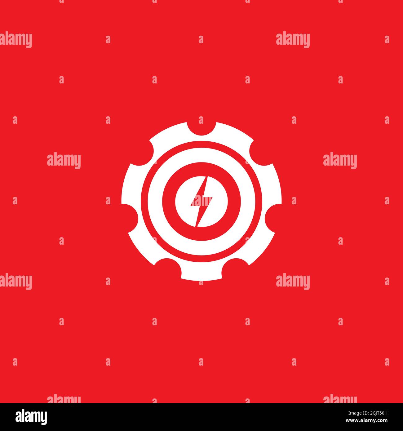 Design-Inspiration für Industrieunternehmen mit Schaltgetriebe-Icon-Vorlage Stock Vektor