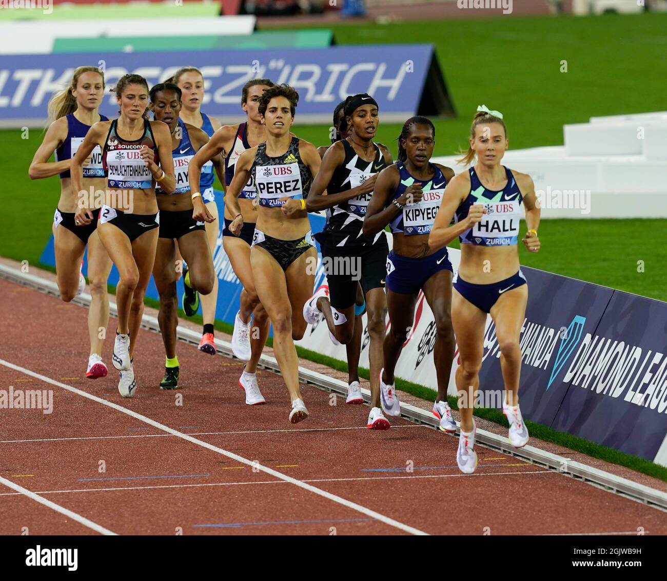 Zürich, 09. Sep 2021 1500m Linden Hall (AUS) in Aktion während der Wanda Diamond League im Litzigrund Stadion Zürich Schweiz am 09. September Stockfoto