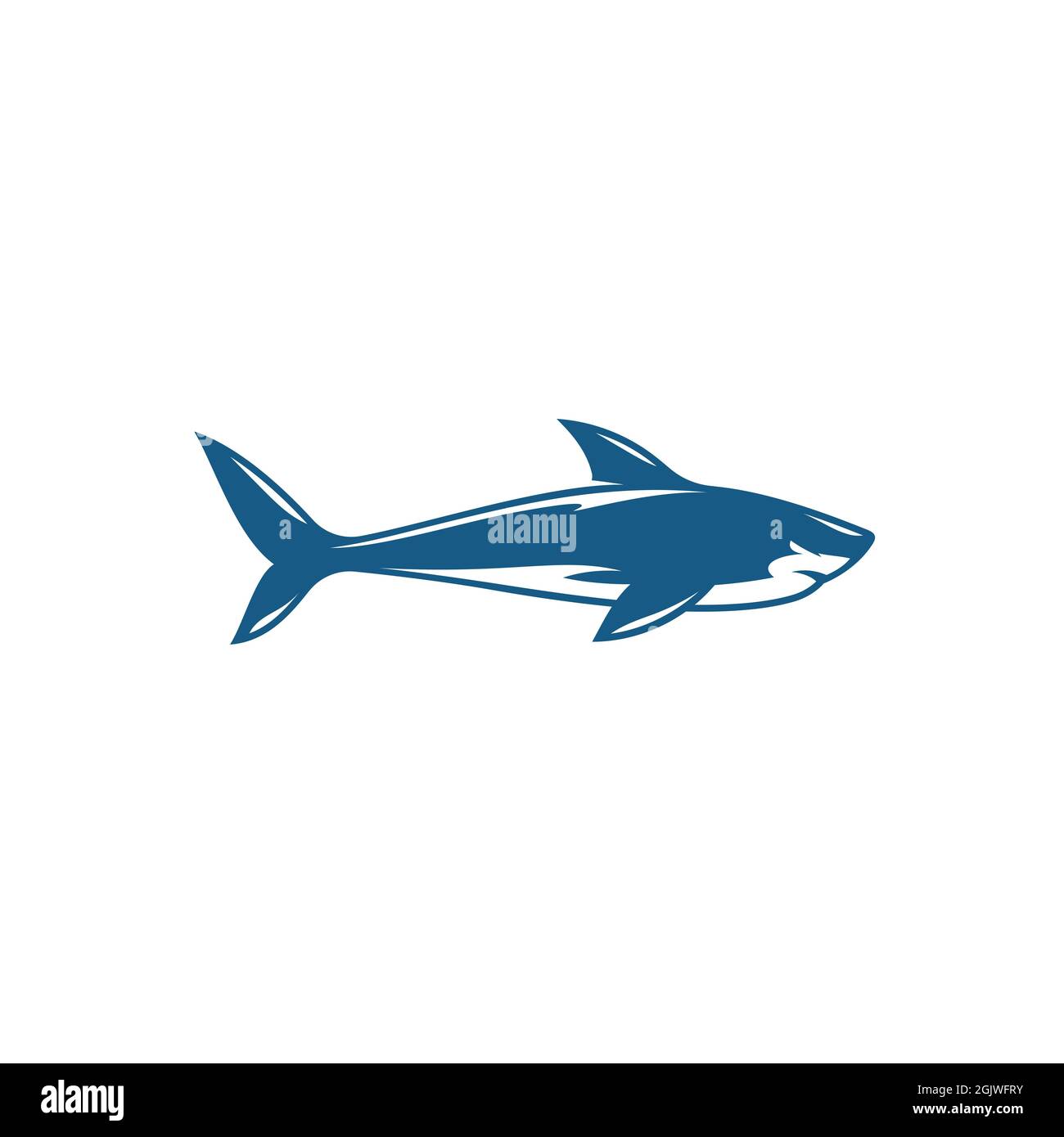 Shark Illustration Icon Design Vorlage Vektor Stockfoto