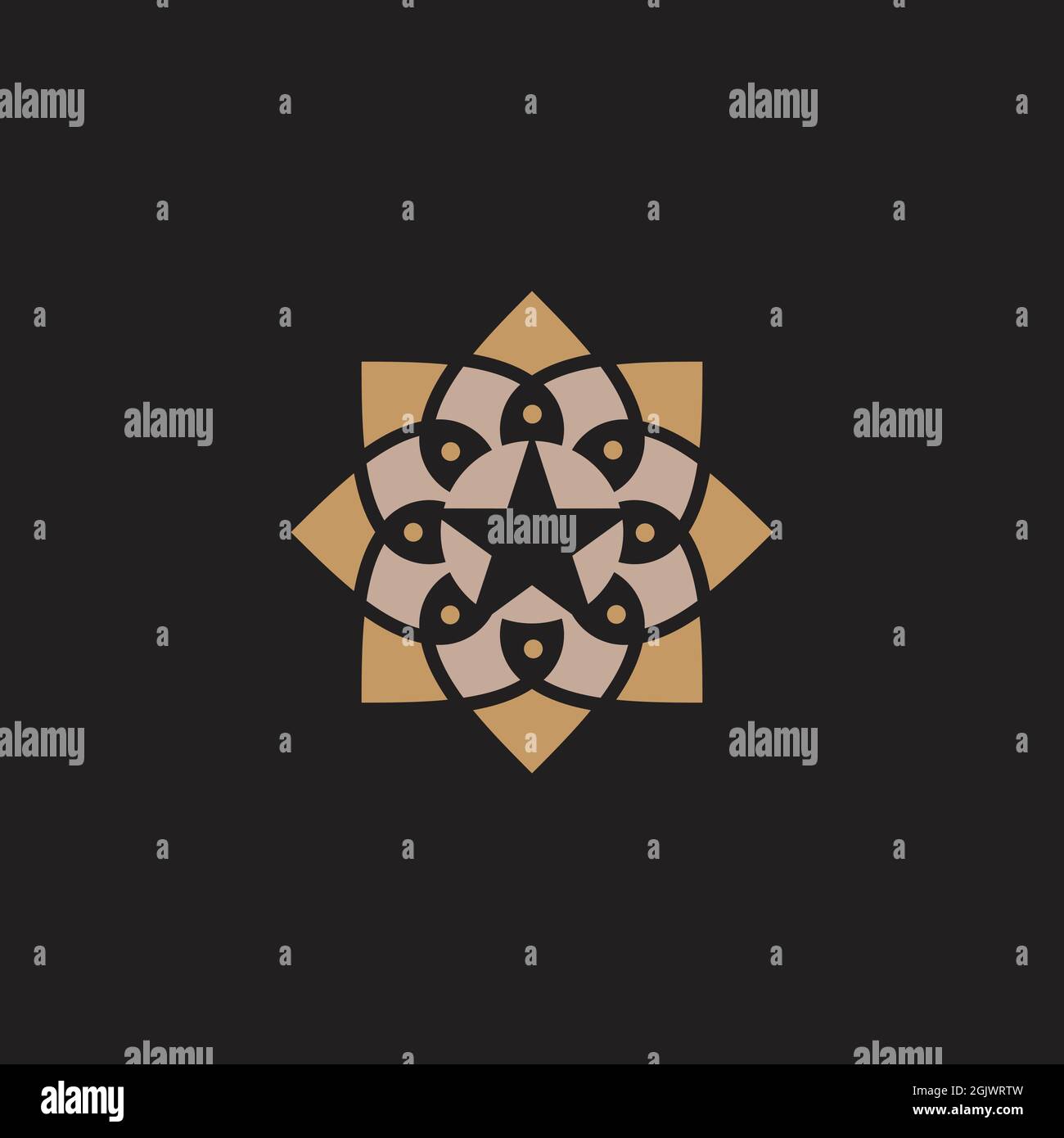 Blume des Lebens Design Inspiration Vektor Illustration Vorlage Stock