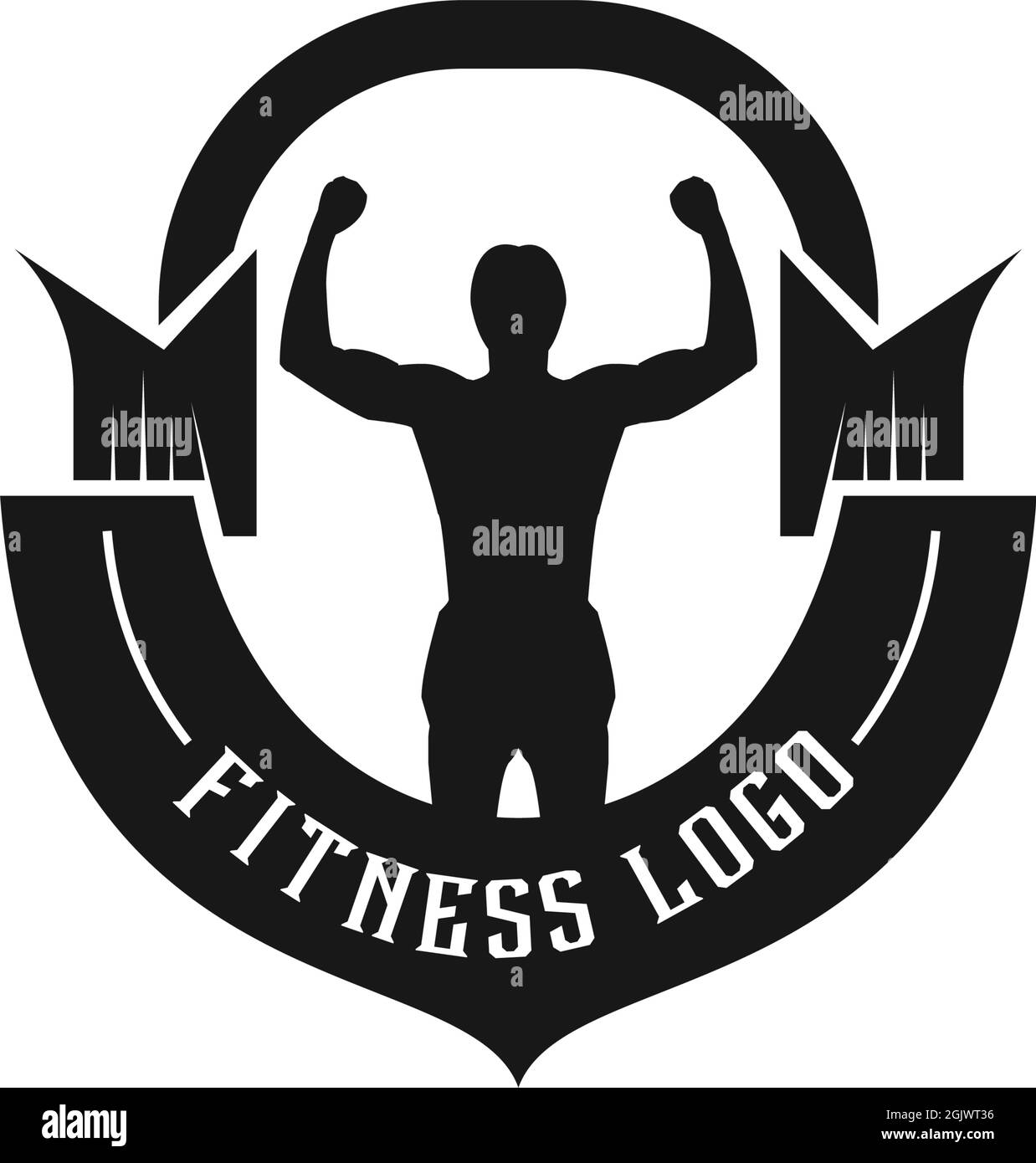 Fitness-Studio Logo Design Vektor Illustration Vorlage Stock Vektor