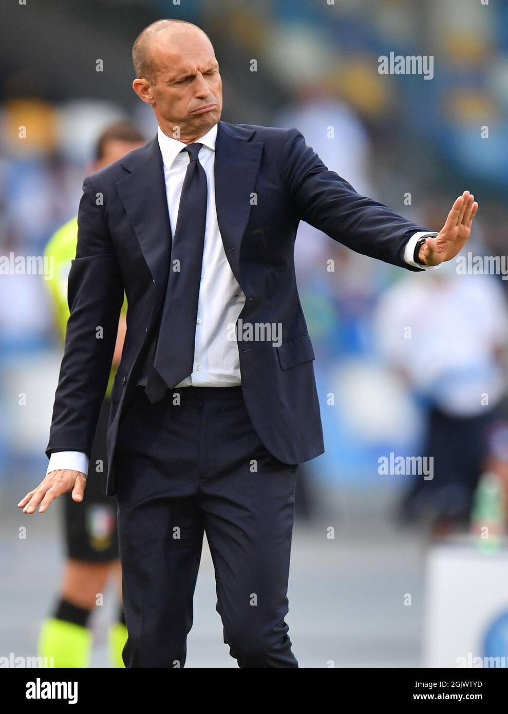 Diego Armando Maradona Stadium, Neapel, Italien, 11. September 2021, Juventus' Cheftrainer Massimiliano Allegri während des SSC Napoli gegen Juventus FC - Ita Stockfoto