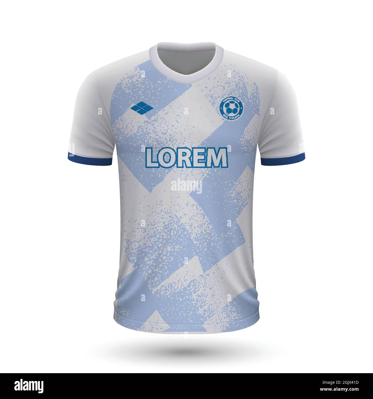 Realistisches Fußballtrikot Dynamo Kiew 2022, Trikotvorlage für Fußballtrikot. Vektorgrafik Stock Vektor