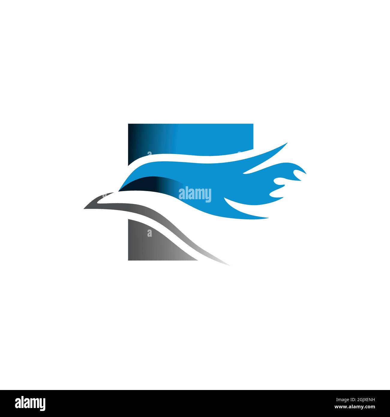 Abstrakt Adler Kopf Logo Symbol flach Vektor Konzept Grafik einfach stilvolles Design Stock Vektor