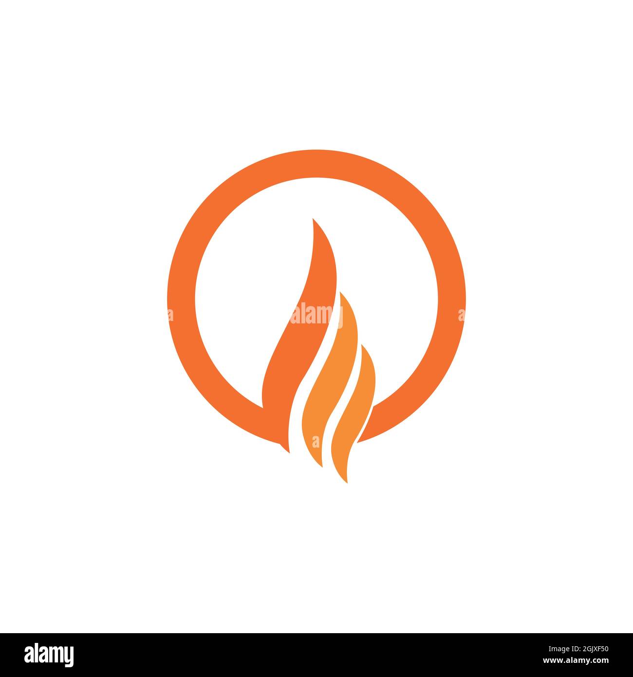 Abstrakt Kreis und Feuer Logo Symbol flach Vektor Konzept Grafik einfach stilvolles Design Stock Vektor