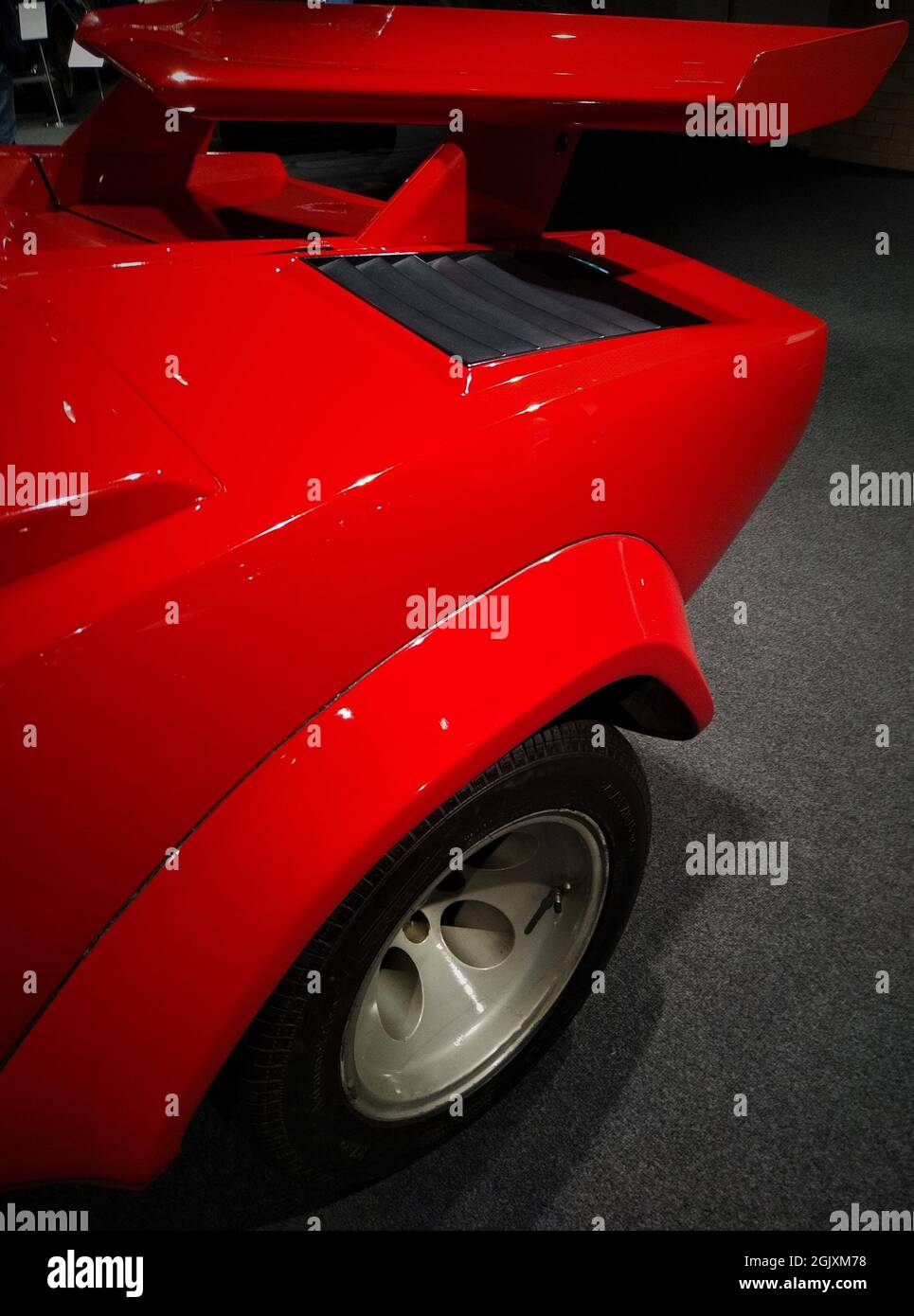Roter italienischer Sportwagen Stockfoto