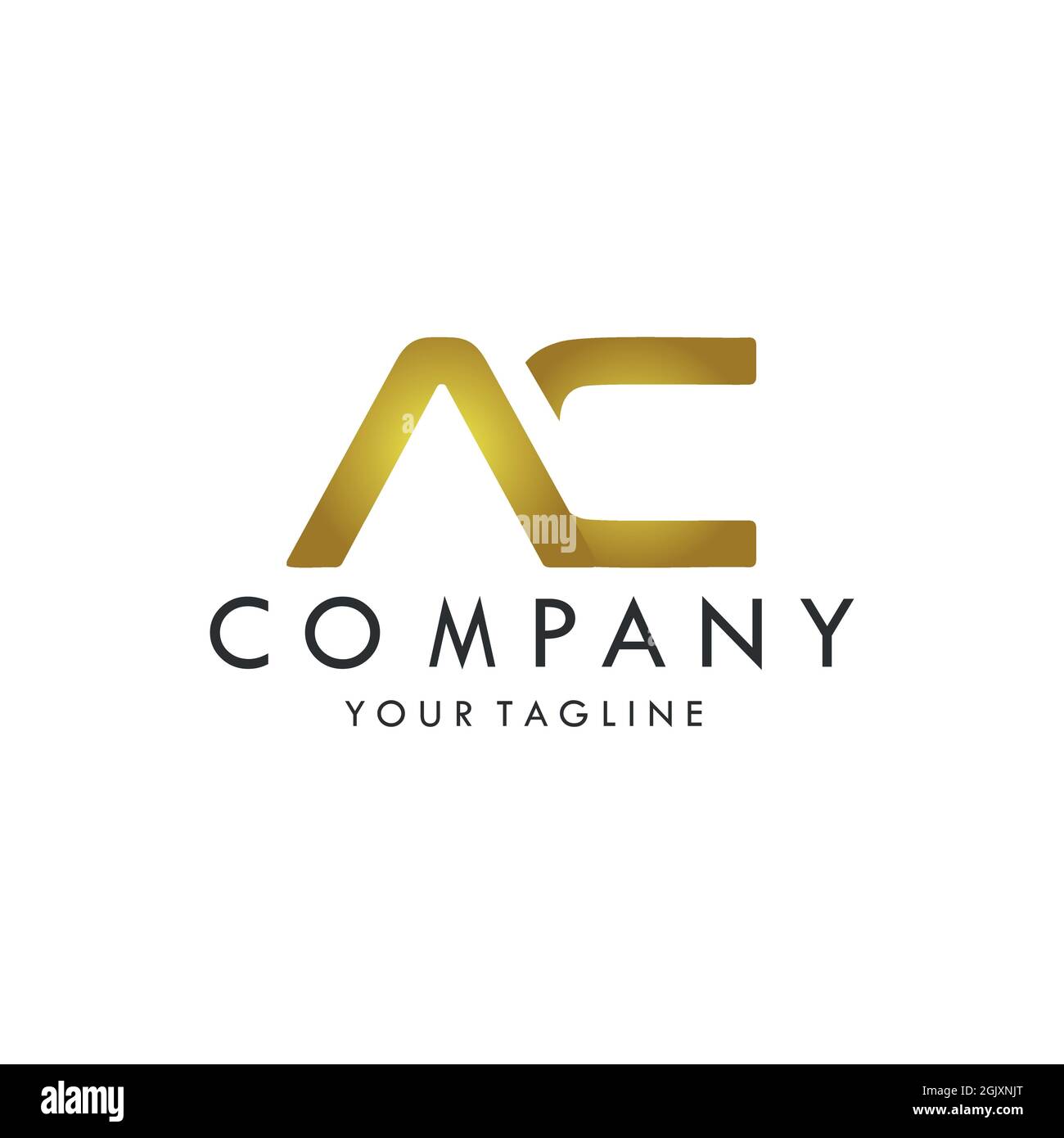 Buchstabe A C Logo Symbol flach Vektor Konzept Grafik einfach stilvolles Design Stock Vektor