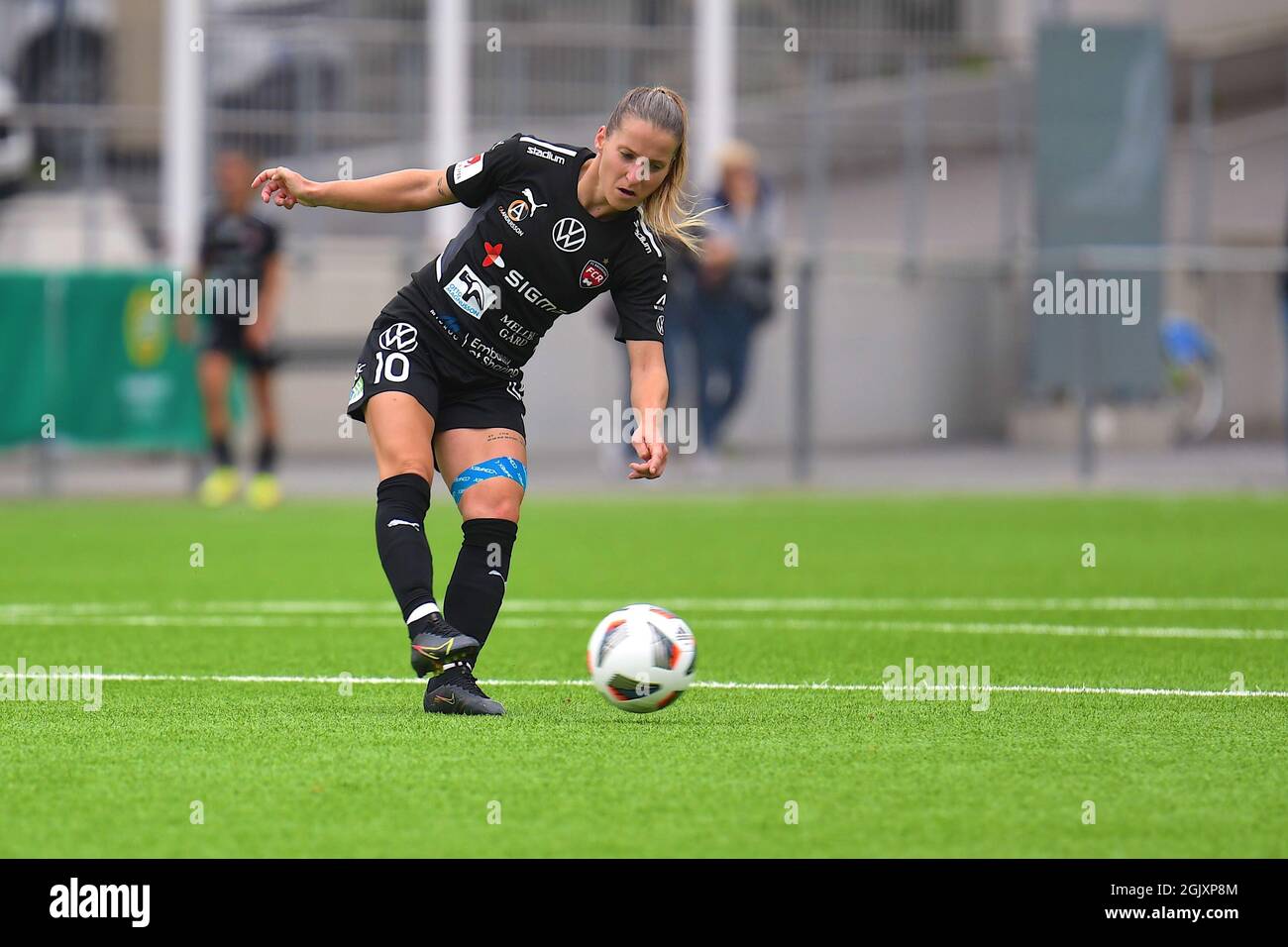 Stockholm, Schweden. September 2021. Jelena Cankovic (10 FC Rosengard) während des Spiels in der Schwedischen Liga OBOS Damallsvenskan am 12. September 2021 zwischen Hammarby IF und FC Rosengard bei Hammarby IP in Stockholm, Schweden Quelle: SPP Sport Pressefoto. /Alamy Live News Stockfoto