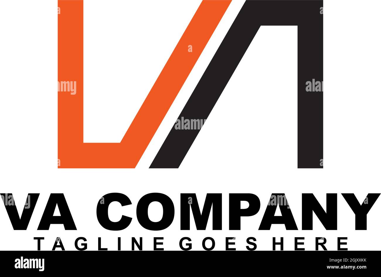 VA Letter Initial Icon Logo Design Vektor Illustration Vorlage Stock Vektor