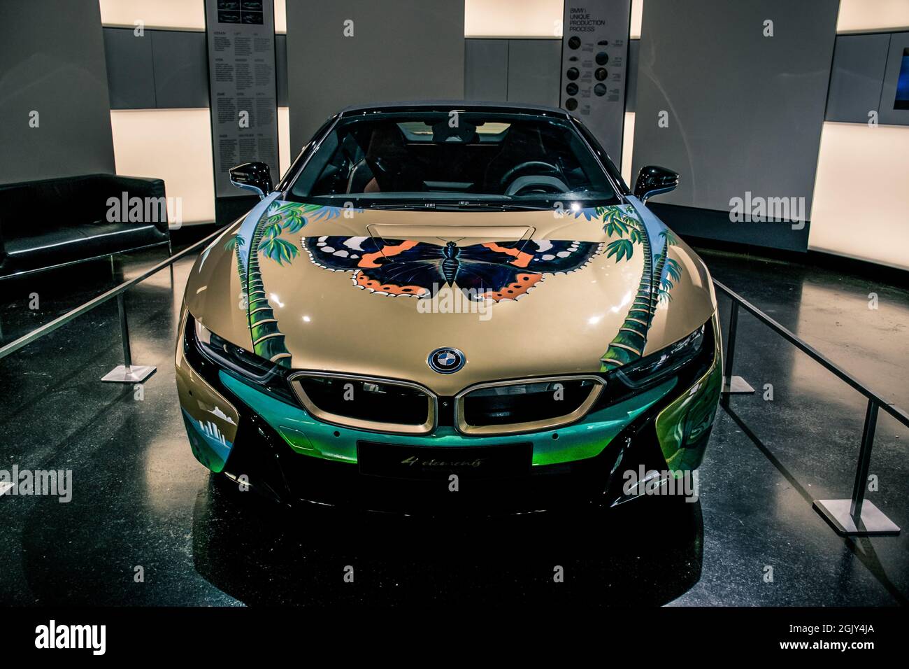 BMW i steht für eine gesunde und zukunftsorientierte Bedeutung der nachhaltigen premium Mobilität: Elektroantrieb, innovativen Material Stockfoto