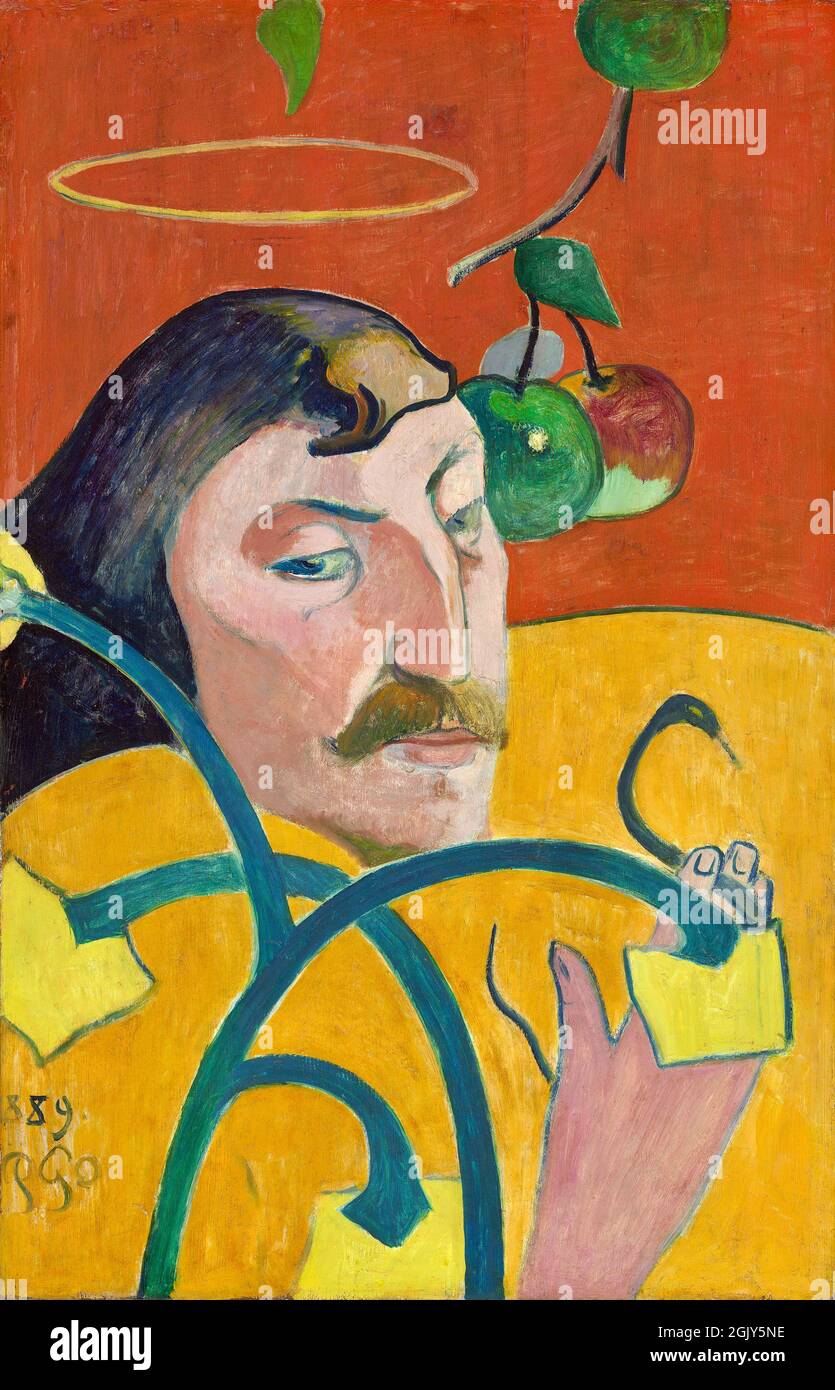 Paul Gauguin - Selbstporträt mit Hilfe und Schlange Stockfoto