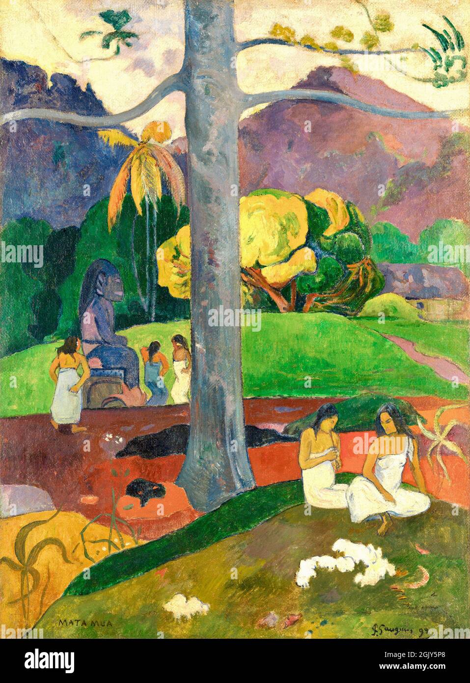 Paul Gauguin Kunstwerk - Matamua - in Olden Times - 1892 Stockfoto