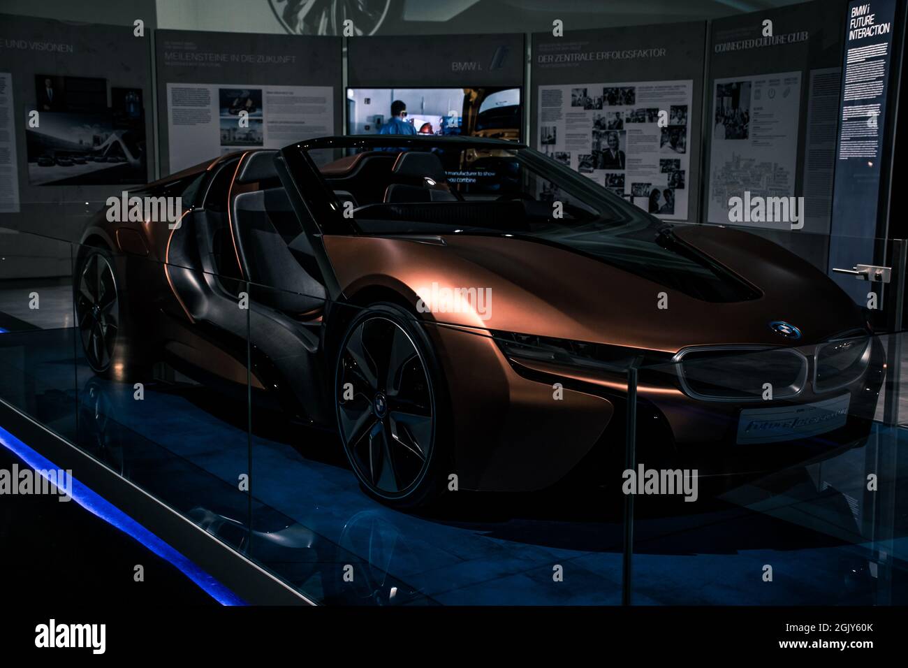 BMW i steht für eine gesunde und zukunftsorientierte Bedeutung der nachhaltigen premium Mobilität: Elektroantrieb, innovativen Material Stockfoto