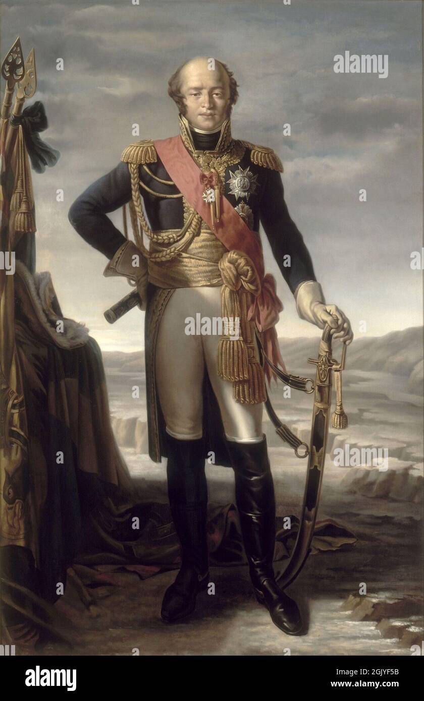 Marschall Louis Nicolas Davout. Napoleons vertraute Maréchals. Napoleon förderte seine Männer nur durch Verdienst, nicht durch ihren Titel, der ihm während der Napoleonischen Kriege eine gewaltige Armee gab.Gemälde von Pierre-Claude Gautherot . Stockfoto