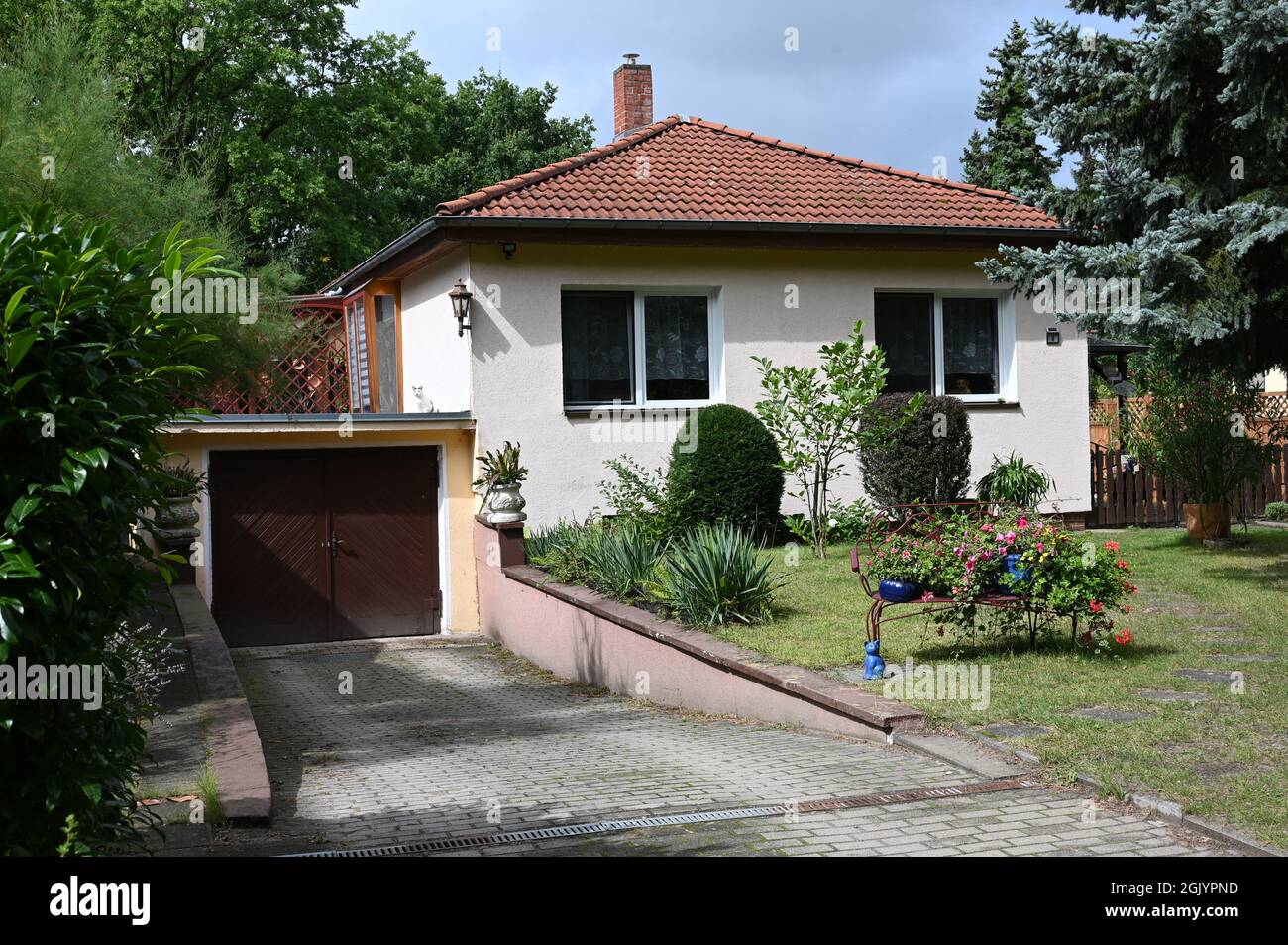 Kleines, gepflegtes Einfamilienhaus in Köpenick Berlin Stockfoto