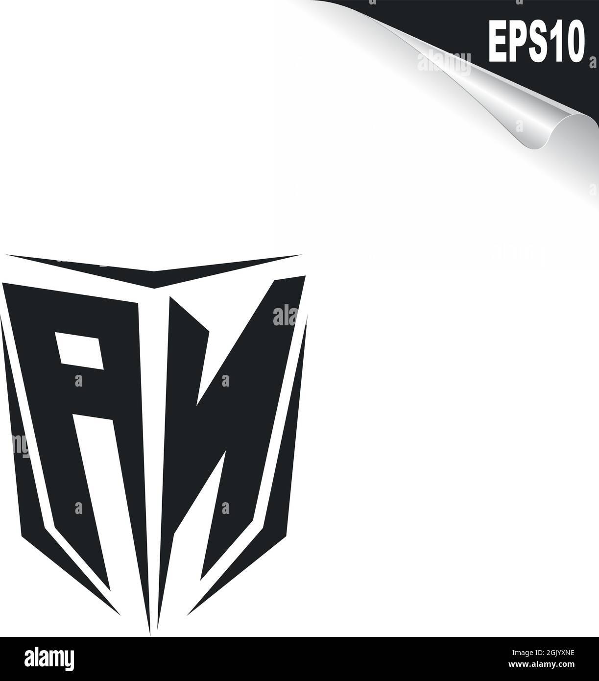 Initial EIN Logo-Design mit Shield-Stil, Logo Business Branding. Stock Vektor