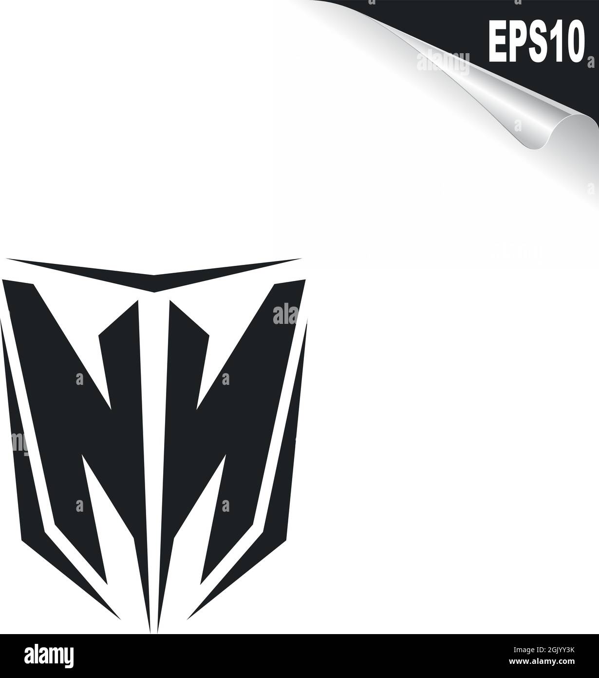 Ursprüngliches NN-Logo im Shield-Stil, Logo-Branding für Unternehmen. Stock Vektor