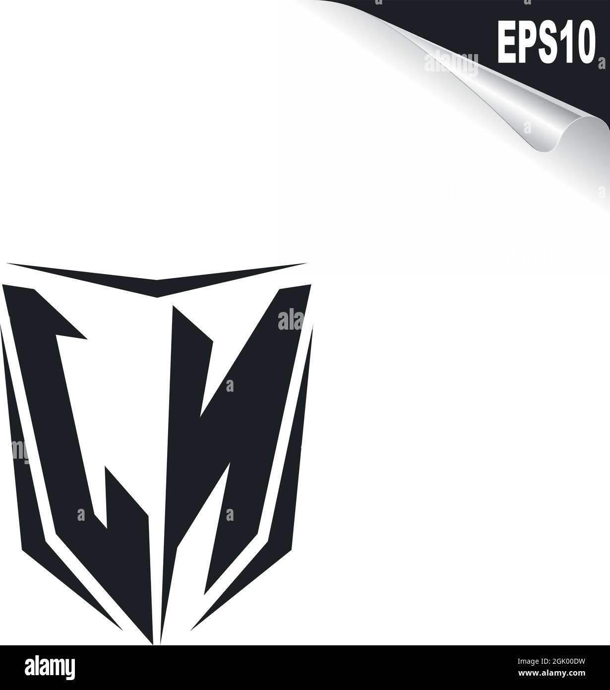 Initial JN, LN Logo Design mit Shield Style, Logo Business Branding. Stock Vektor