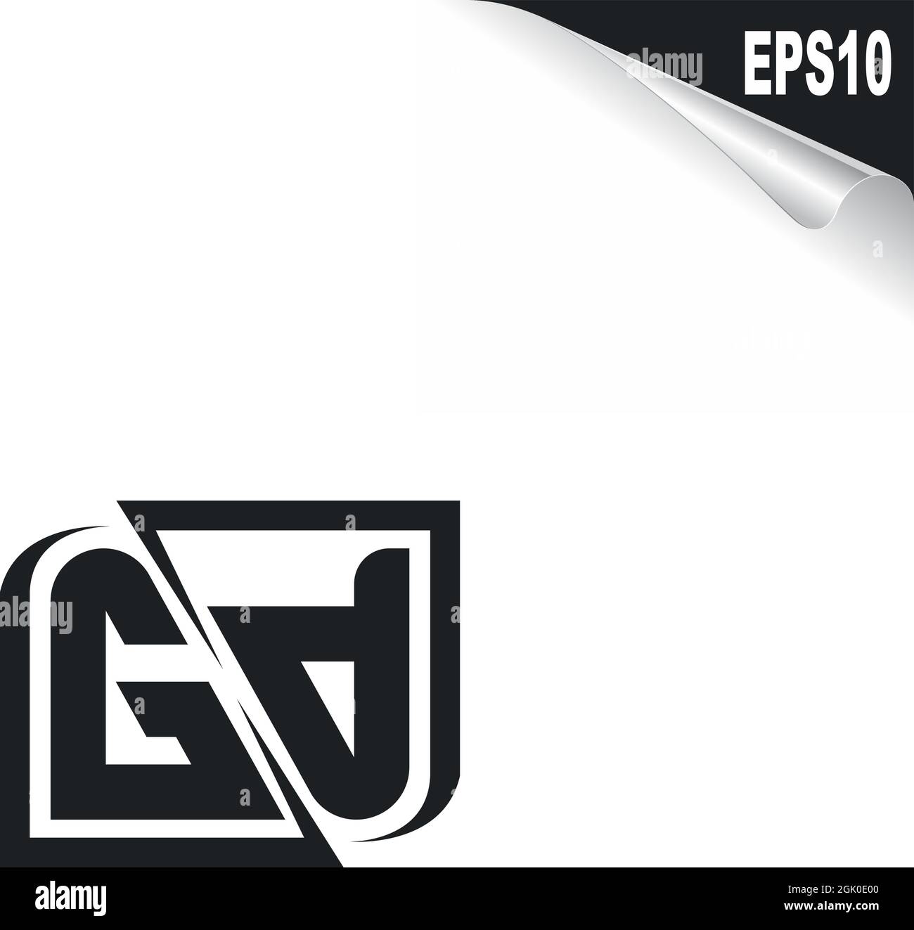 Ursprüngliches GP-Logo-Design mit Shape-Stil, Logo-Business-Branding. Stock Vektor