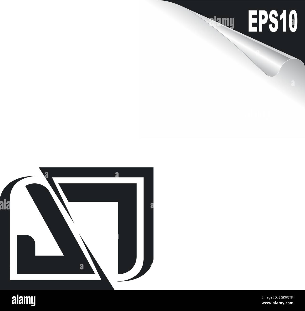 Erstes JL-Logo-Design mit Shape-Stil, Logo-Business-Branding. Stock Vektor