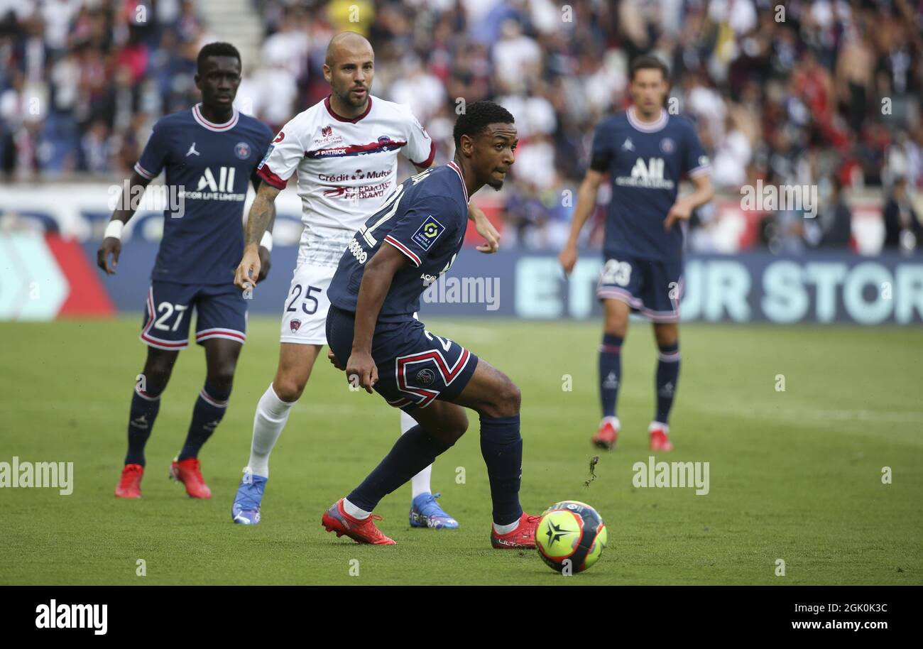 Abdou Diallo von PSG während des französischen Ligue-1-Fußballspiels zwischen Paris Saint-Germain (PSG) und Clermont Foot 63 am 11. September 2021 im Stadion Parc des Princes in Paris, Frankreich Stockfoto