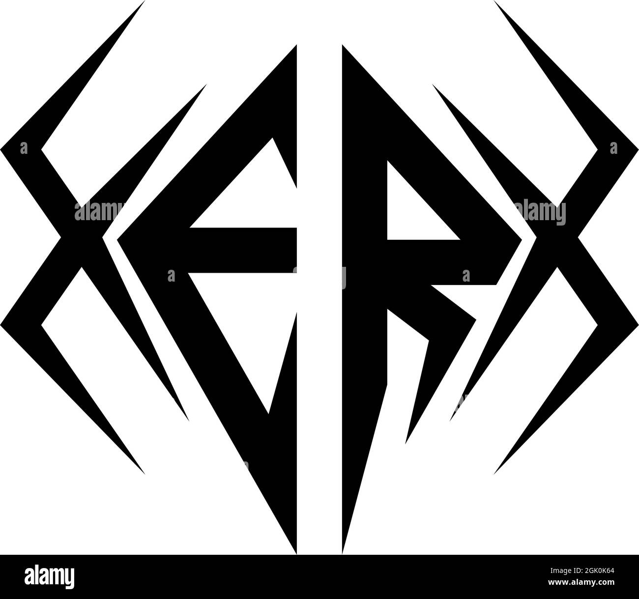 Erstes er-Logo-Design mit Cool-Style und Logo-Business-Branding. Stock Vektor