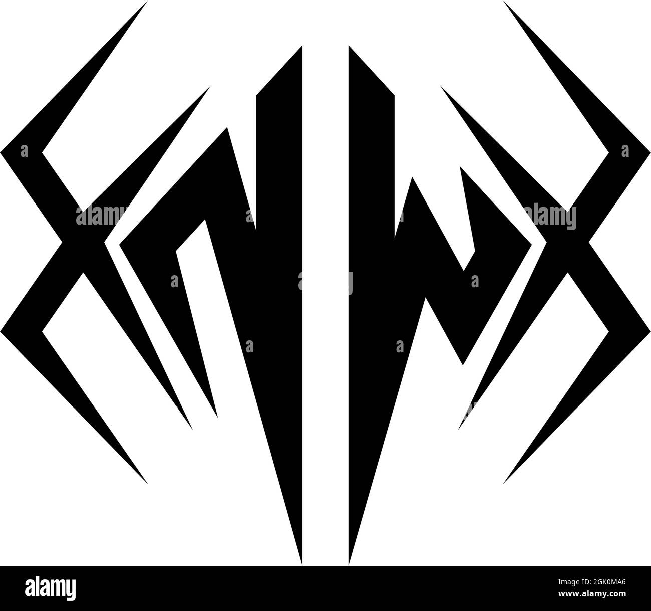 Ursprüngliches NW-Logo-Design mit Cool-Style und Logo-Business-Branding. Stock Vektor