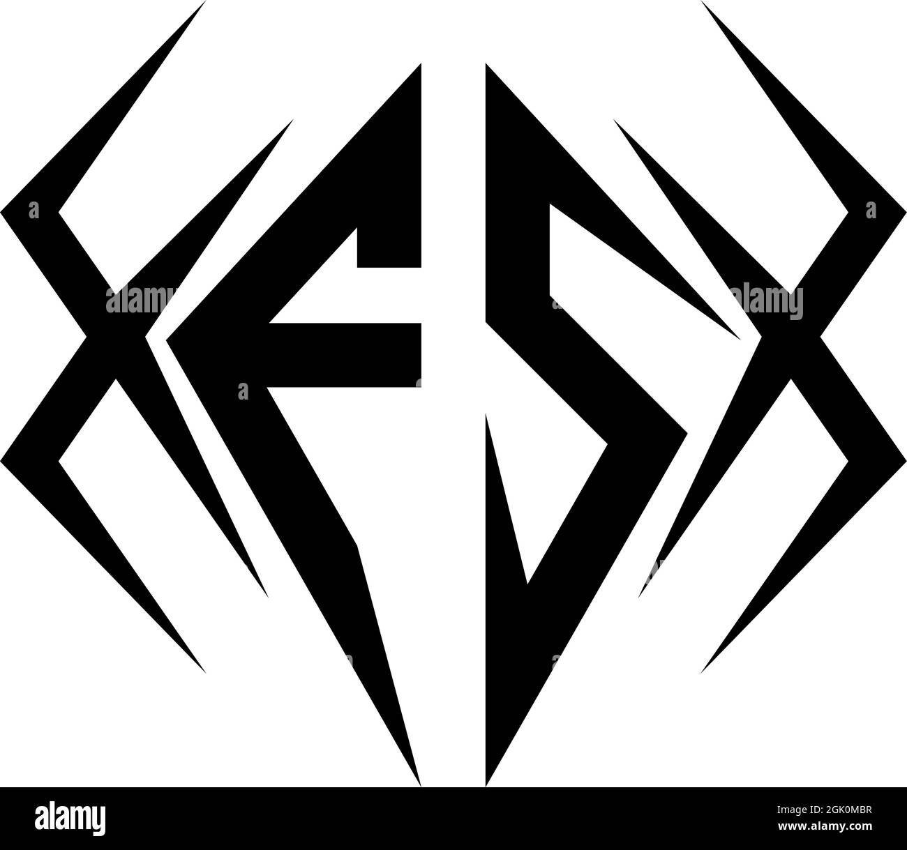 Erstes es-Logo-Design mit Cool-Style, Logo-Business-Branding. Stock Vektor