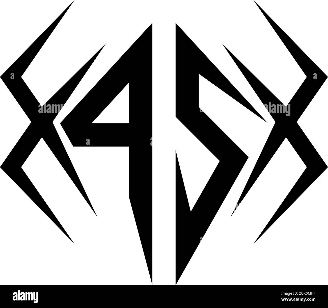 Erstes PS-Logo-Design mit Cool-Style und Logo-Branding für Unternehmen. Stock Vektor