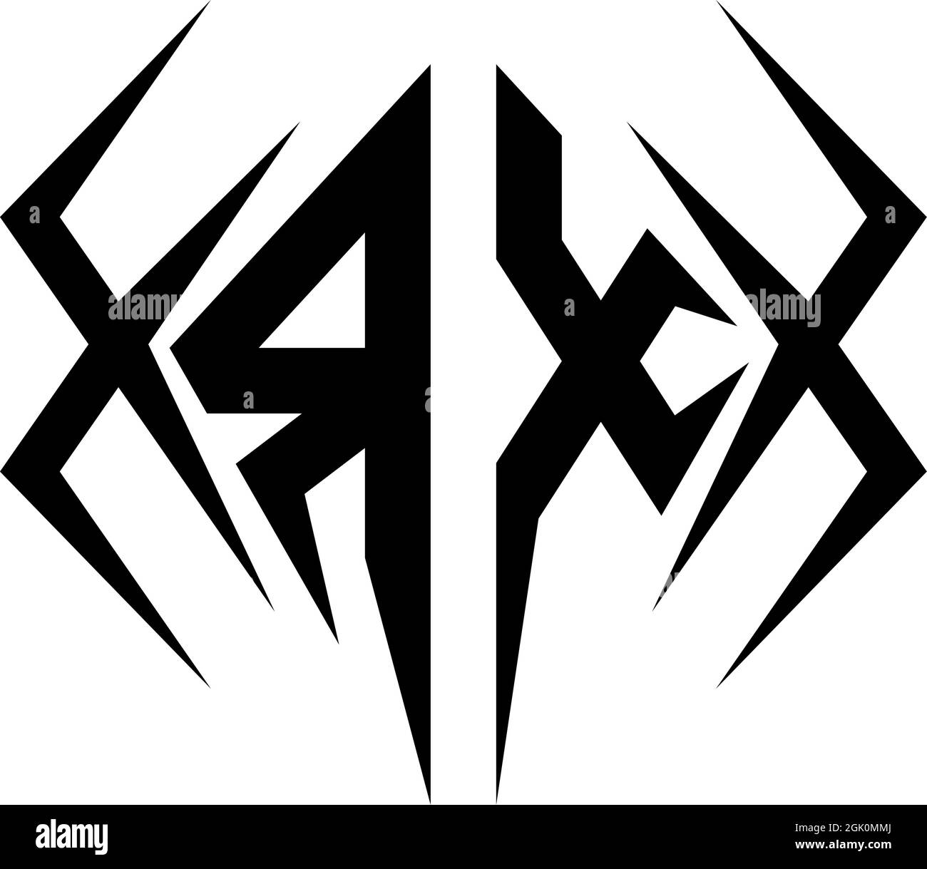 Anfängliches RX-Logo-Design mit Cool-Style, Logo-Business-Branding. Stock Vektor