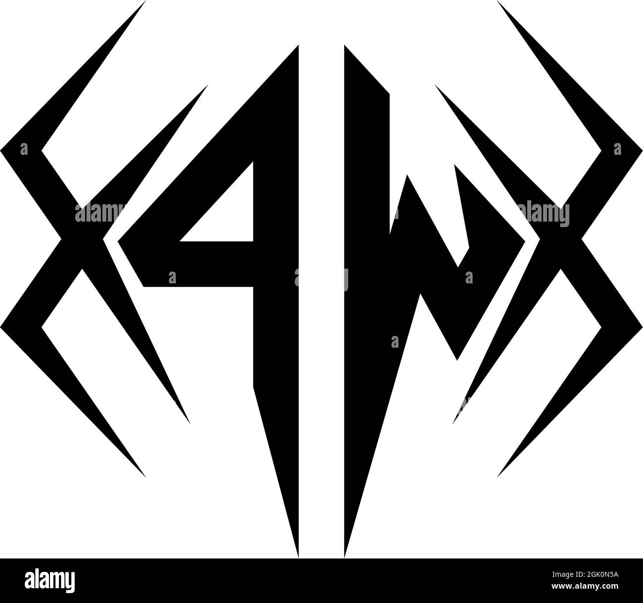 Anfängliches PW-Logo-Design mit Cool-Style und Logo-Business-Branding. Stock Vektor