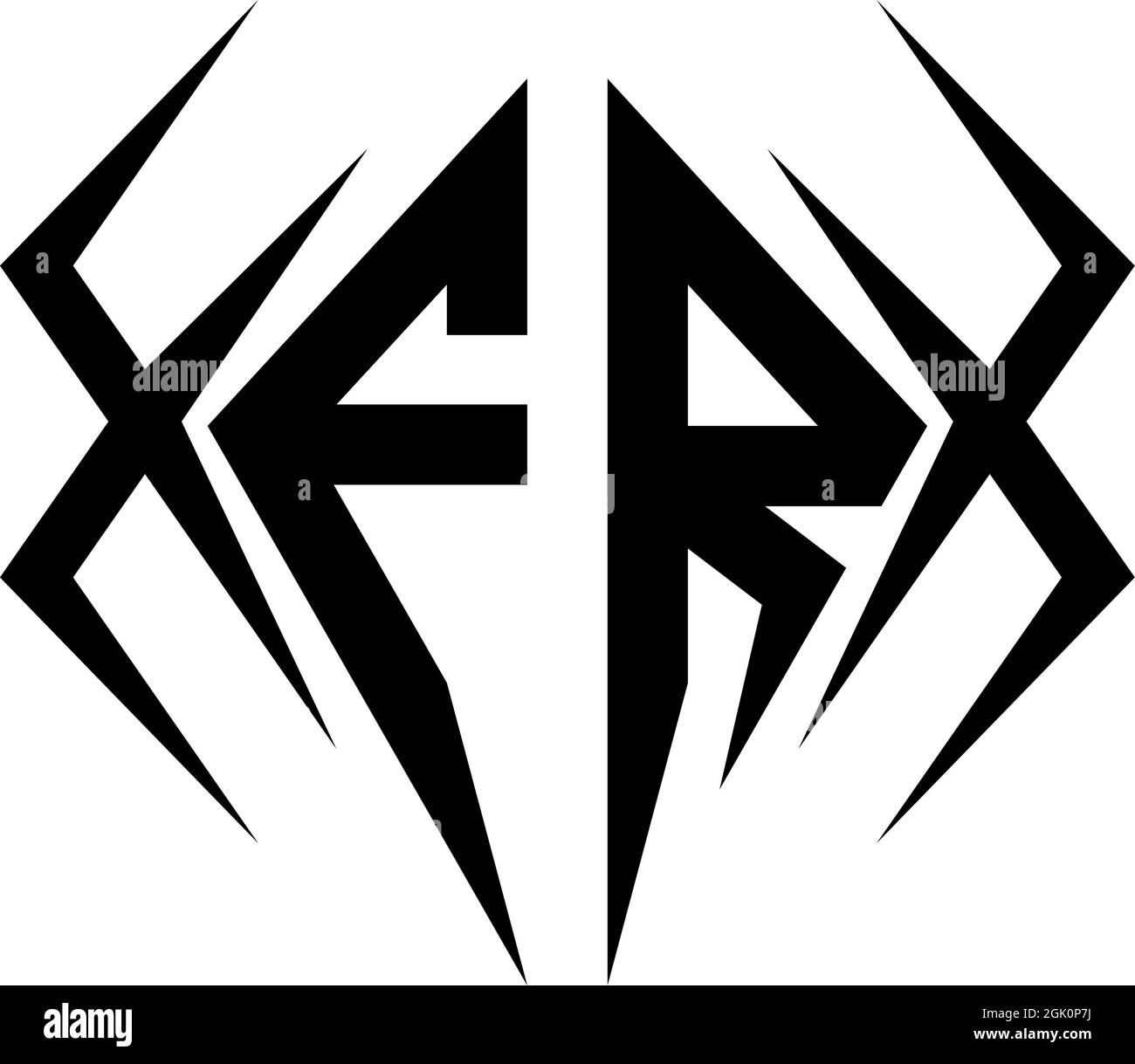 Erstes er-Logo-Design mit Cool-Style und Logo-Business-Branding. Stock Vektor