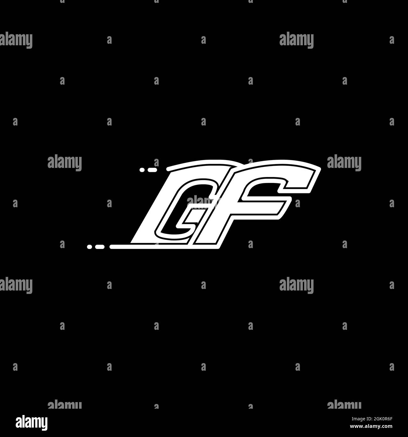 Anfängliches GF Logo Design mit Shape Style, Logo Business Branding. Stock Vektor