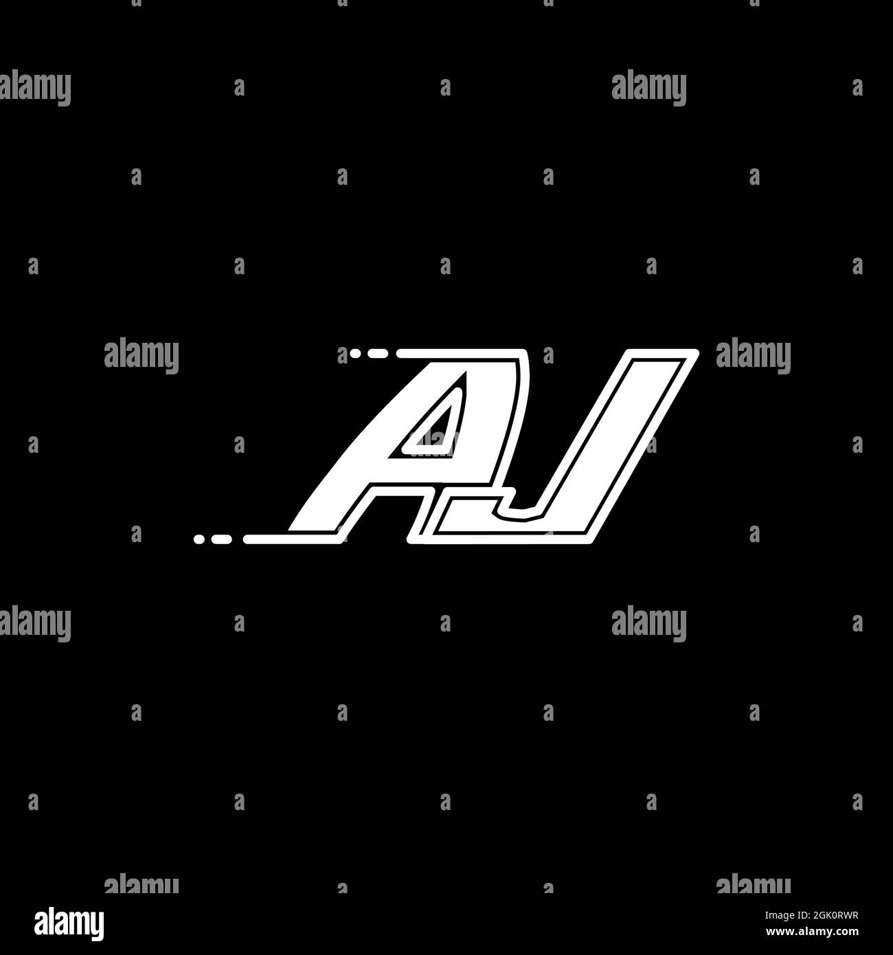 Ursprüngliches AJ-Logo mit Shape-Stil, Logo-Business-Branding. Stock Vektor