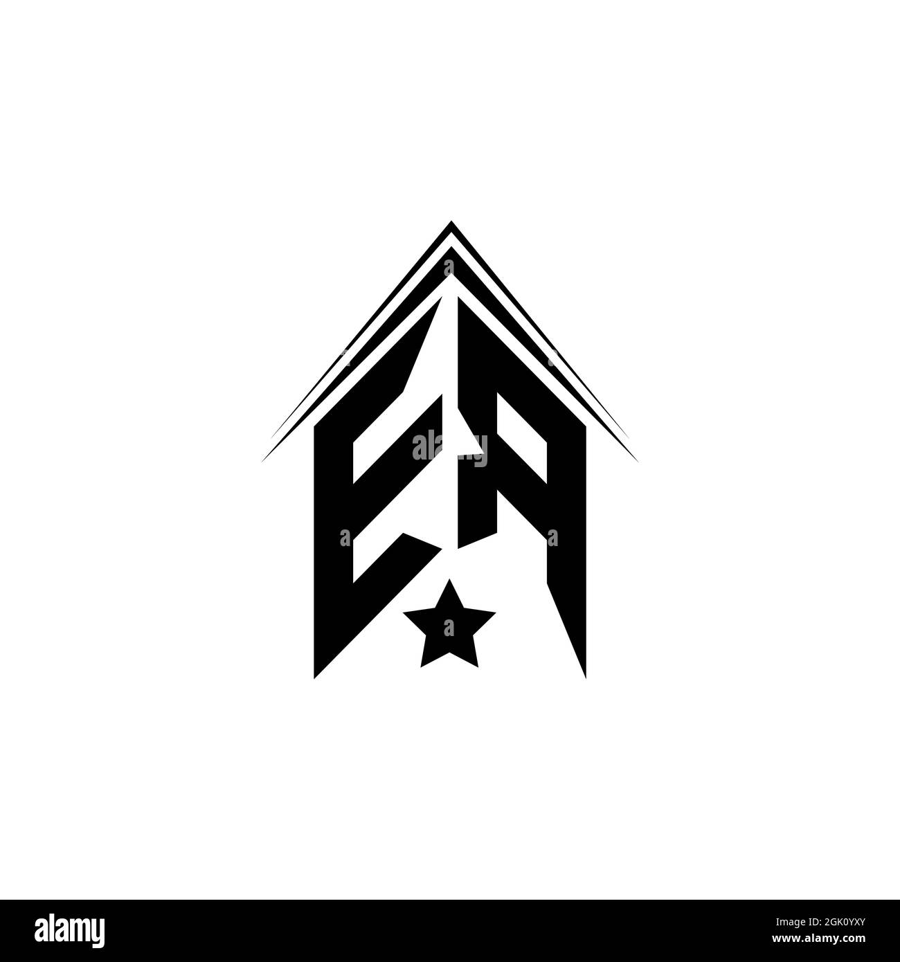 Erstes er-Logo-Design mit Shape-Stil, Logo-Business-Branding. Stock Vektor