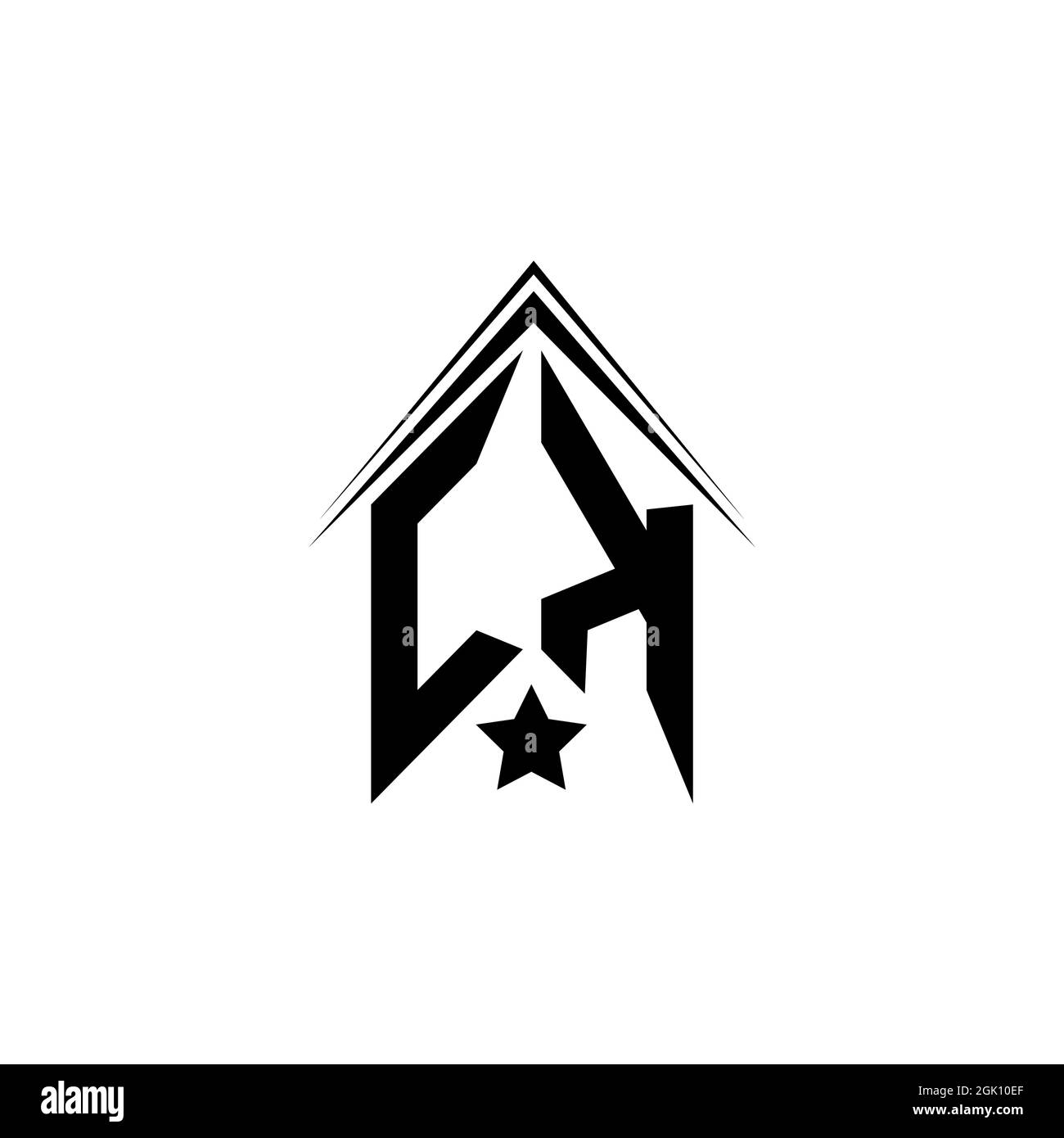Ursprüngliches CK-Logo-Design mit Shape-Stil, Logo-Business-Branding. Stock Vektor