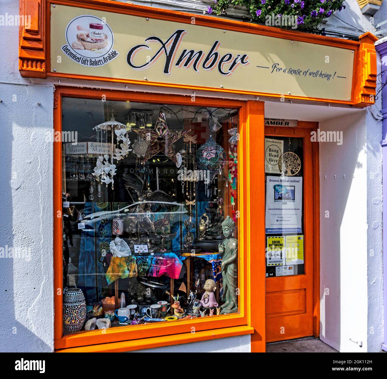 Der Amber Souvenirladen in Westport, County Mayo, Irland. Stockfoto